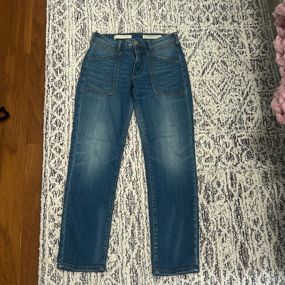 Pilcro and the letterpress slim boyfriend jeans size 25 by Anthropologie